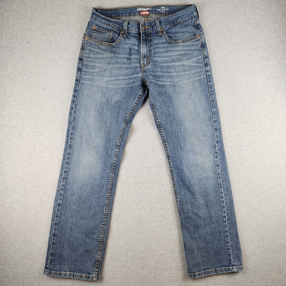 Denizen Levi's Jeans Men's 34x31 Blue Light Wash Cotton Stretch 285 Relaxed Fit
